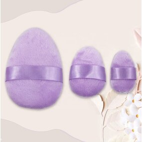 Powder Puff Manufacturer - Non Latex Multiple Color Flocking Powder Cotton Cosmetic Private Label