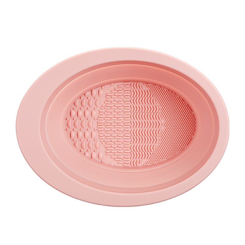 Brush Cleaning Bowl Manufacturer - New Foldable Beauty Cleaning Tools Silicone Makeup Brush Cleaner Pad