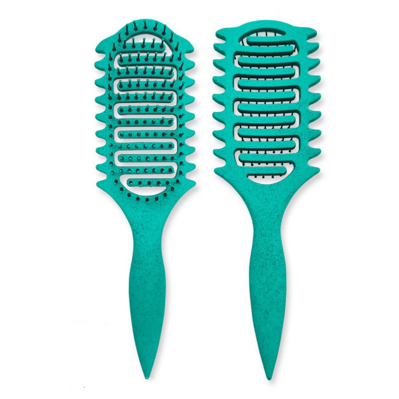 Hair Curling Comb Manufacturer - E-commerce Curly Hollow Air Cushion Hairdressing Bouncing PP Straw Comb