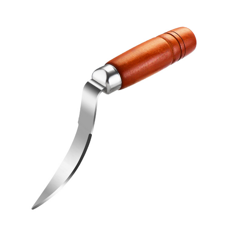 Coconut Meat Stripper Manufacturer - Stainless Steel Wooden Handle Efficient Coconut Peeling Tool