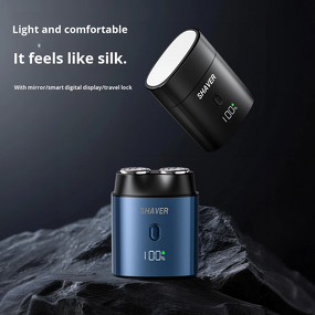 Rotary Shaver Manufacturer - Double-Blade Floating Head Type-C Charging 45-Minute Portable Razor