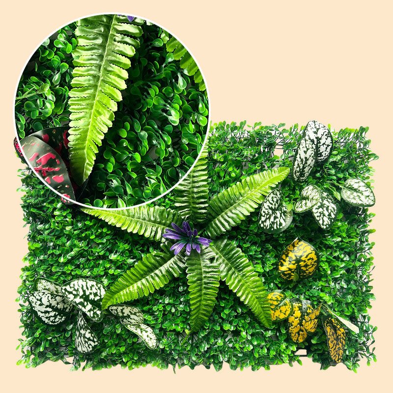 Artificial Plant Wall Manufacturer - 40x60cm Customizable Multi-color Shopping Malls Decorative Lawn