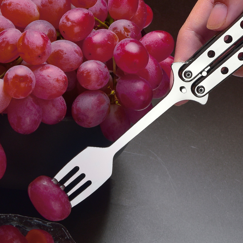 Butterfly Fork Spoon Set Manufacturer - Tactical Folding Stainless Steel Travel Camping BBQ Utensils