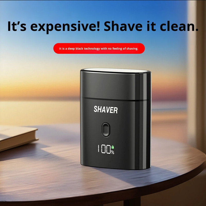 Rotary Shaver Manufacturer - Double-Blade Floating Head Type-C Charging 45-Minute Portable Razor