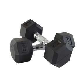 Fixed Dumbbell Manufacturer - Hexagonal Cast Iron Rubber Coated Men Gym Fitness Push-ups Household Dumbbell
