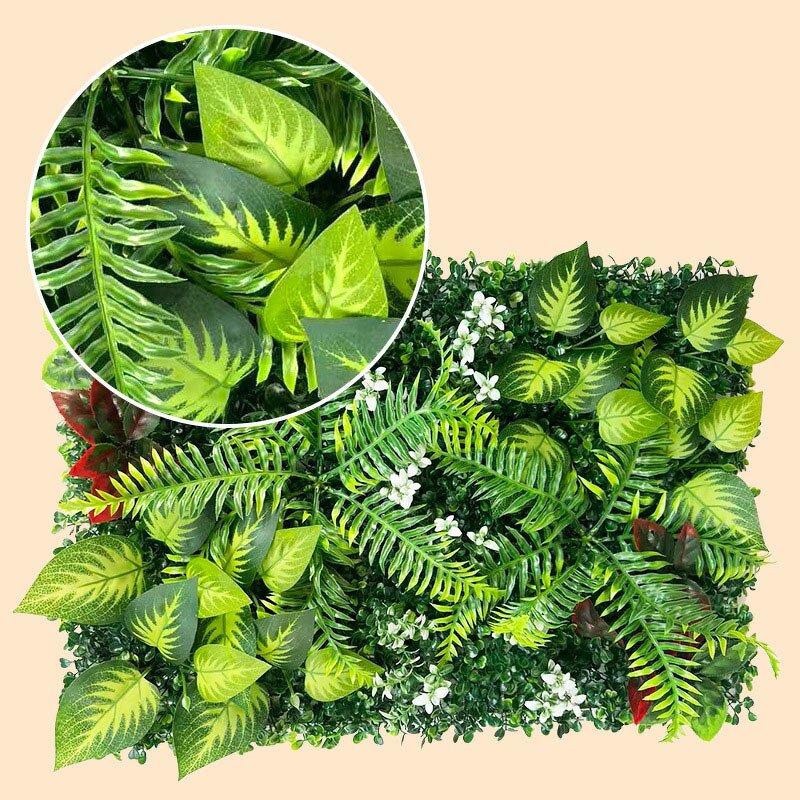 Artificial Plant Wall Manufacturer - 40x60cm Customizable Multi-color Shopping Malls Decorative Lawn
