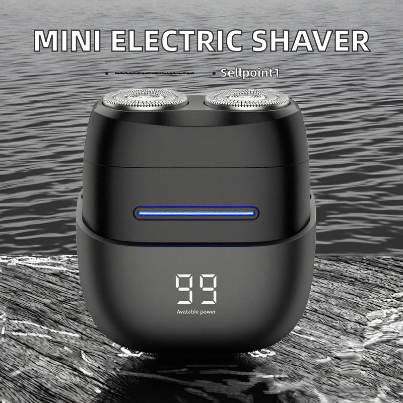 Portable Electric Shaver Manufacturer - Men Magnetic Rechargeable Twin Blade IPX7 USB Face Trimmer