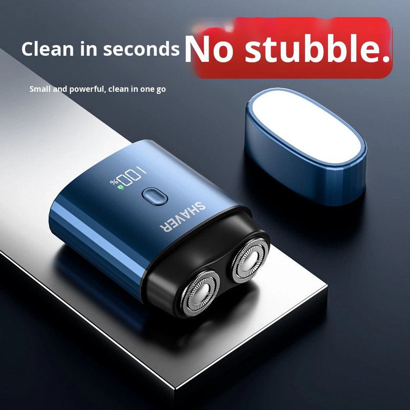 Rotary Shaver Manufacturer - Double-Blade Floating Head Type-C Charging 45-Minute Portable Razor