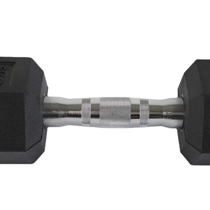 Fixed Dumbbell Manufacturer - Hexagonal Cast Iron Rubber Coated Men Gym Fitness Push-ups Household Dumbbell