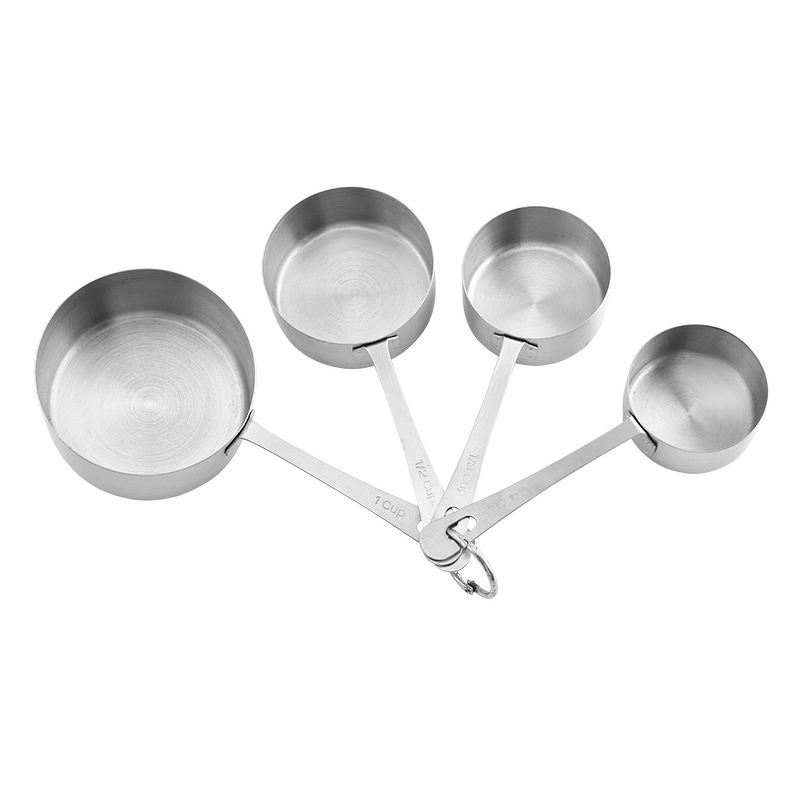 Measuring Spoons Cups Set Manufacturer - 430 Stainless Steel 6-Piece Kitchen Baking Tools with Scale