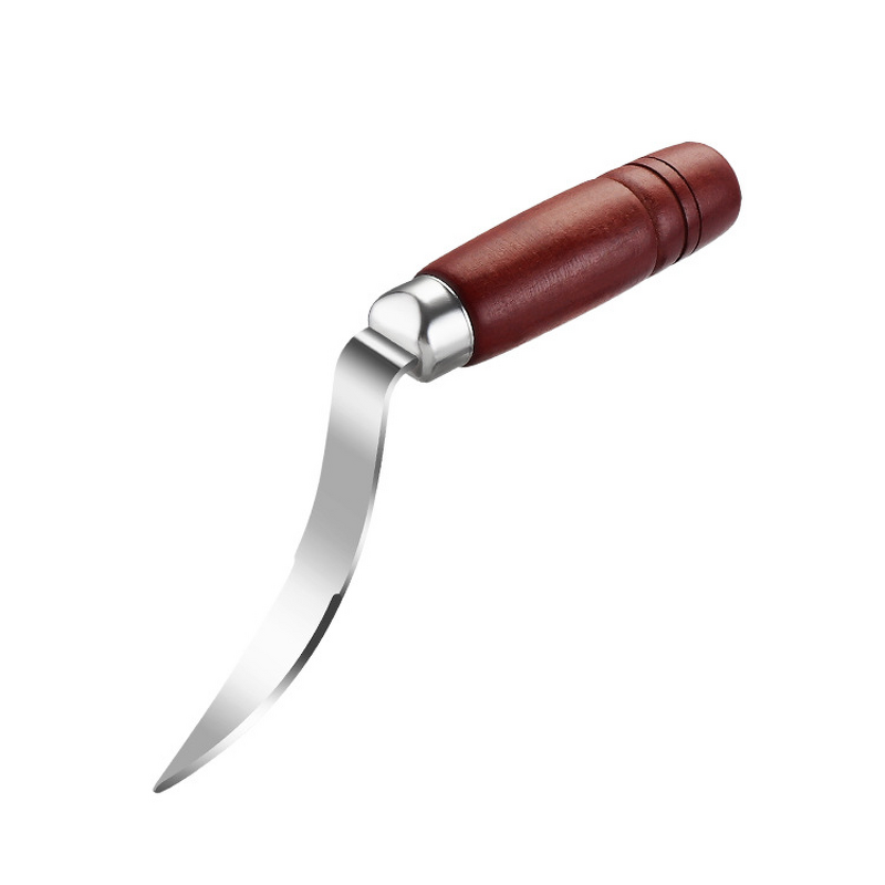 Coconut Meat Stripper Manufacturer - Stainless Steel Wooden Handle Efficient Coconut Peeling Tool