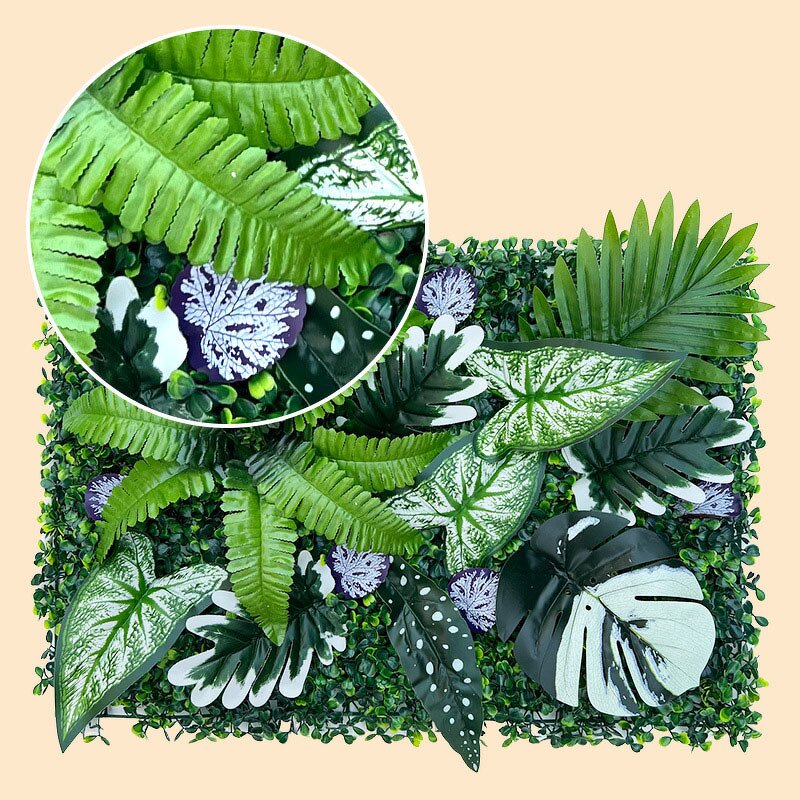 Artificial Plant Wall Manufacturer - 40x60cm Customizable Multi-color Shopping Malls Decorative Lawn
