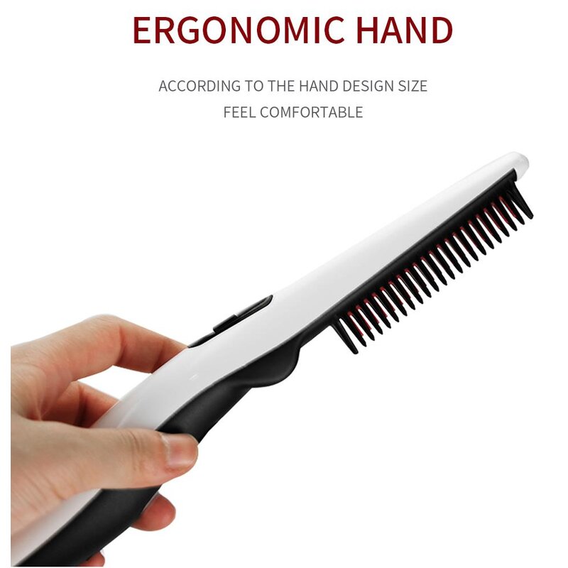 Hair Comb Brush Manufacturer - Multifunctional Quick Beard Straightener Curling Styler for Men