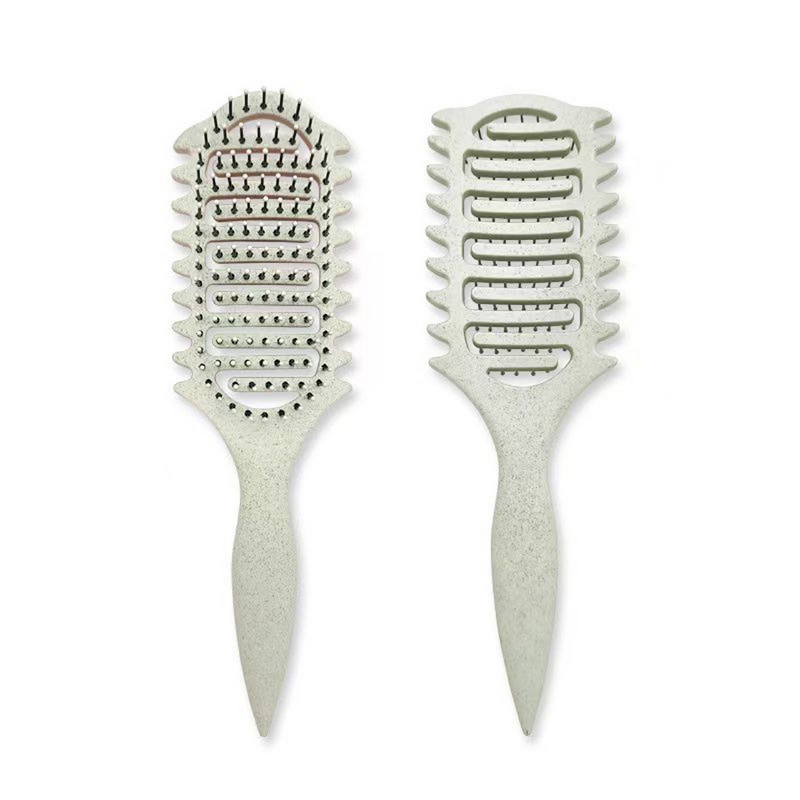 Hair Curling Comb Manufacturer - E-commerce Curly Hollow Air Cushion Hairdressing Bouncing PP Straw Comb