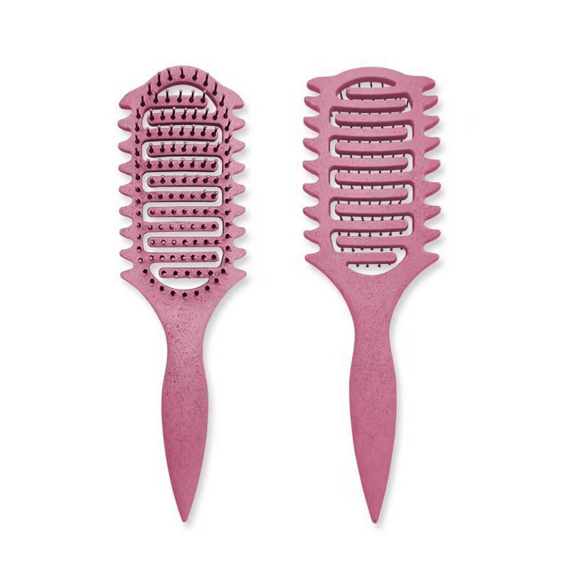 Hair Curling Comb Manufacturer - E-commerce Curly Hollow Air Cushion Hairdressing Bouncing PP Straw Comb