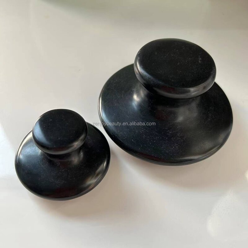 Bian Stone Gua Sha Manufacturer - 2025 New Zenjoy Oval Black 100% Natural Scraping Tool for Home & Commercial