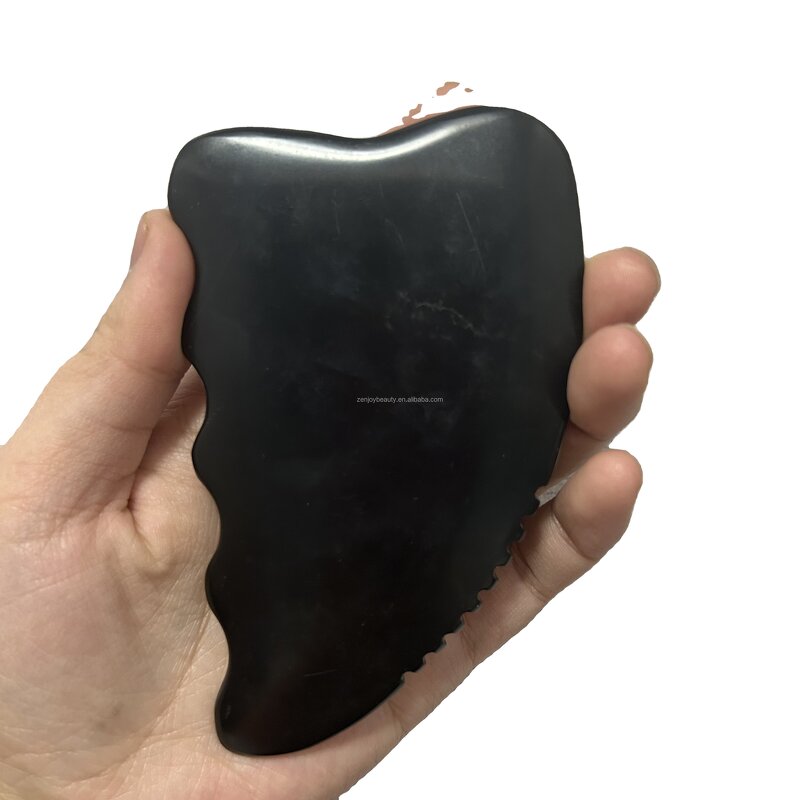 Gua Sha Bian Stone Manufacturer - 2025 Black Facial Massage Tool with Anti-Aging Skin Tightening Green Jade for Slimming