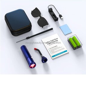 Infrared Light Therapy Wand Manufacturer - 2024 2-in-1 Aluminum for Joint Muscle Knee Blue & Red Pen for Lip Mouth Nose