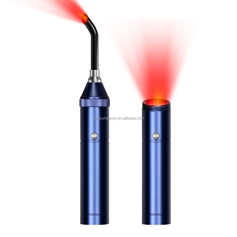 Red Light Therapy Pen Manufacturer - 2025 New Design Rechargeable Pulse 5 LED Aluminum Handheld Torch