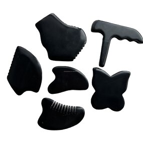 Bian Stone Gua Sha Manufacturer - Zenjoy Custom Black Oval for Face & Body Therapy Commercial & Home Use