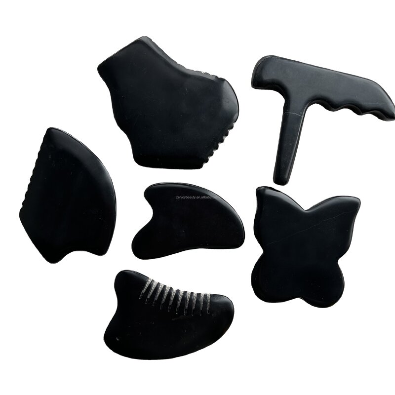 Gua Sha Bian Stone Manufacturer - 2025 Black Facial Massage Tool with Anti-Aging Skin Tightening Green Jade for Slimming