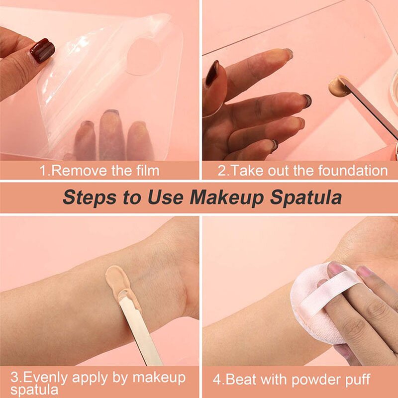 Makeup Spatula Brush Set Manufacturer - Custom Foundation Liquid Cream Mixing Stainless Steel Facial Shadow Mix Palette Tool