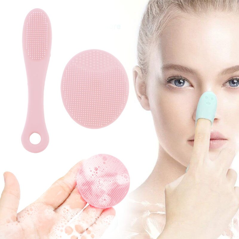 Facial Cleansing Brush Set Manufacturer - 3 in 1 Manual Touch Skincare Face Scubber Nose Blackhead Remover Exfoliating Tool