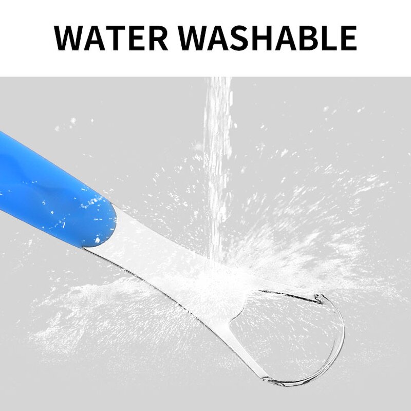 Tongue Cleaner Manufacturer - High Quality Food Grade Stainless Steel Silicone Handle With Travel Case Custom Logo Packaging