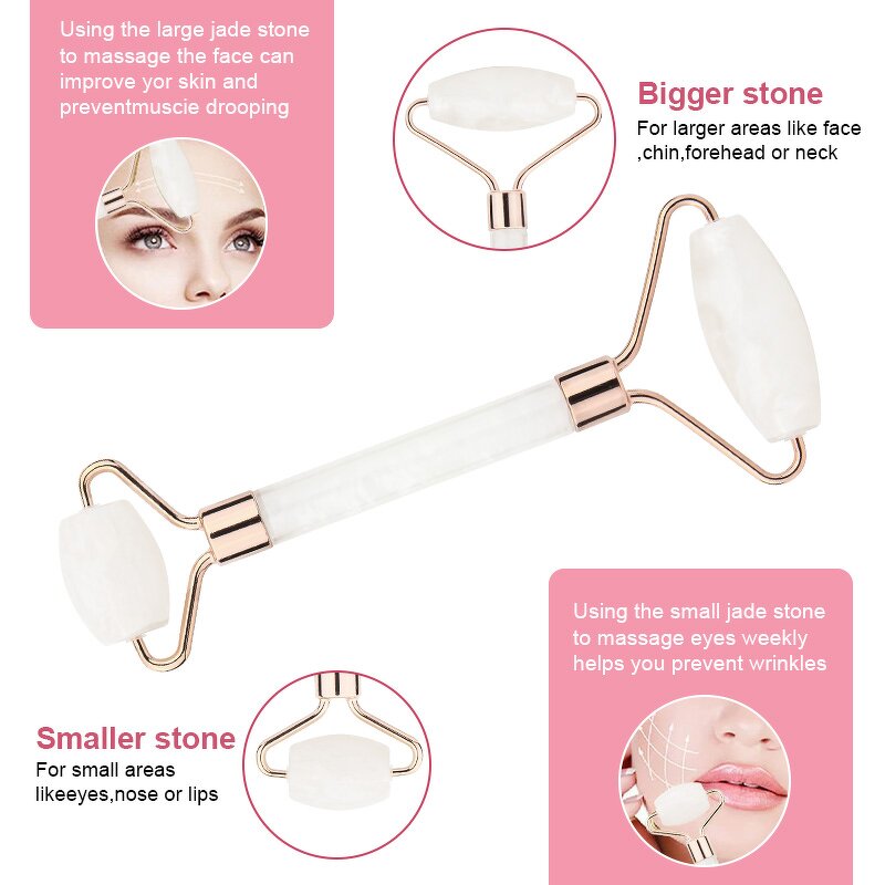 Facial Massager Roller Manufacturer - Wholesale Jade Roller Guasha Set Resin Plastic Non Natural Stone Face Skin Care Tool