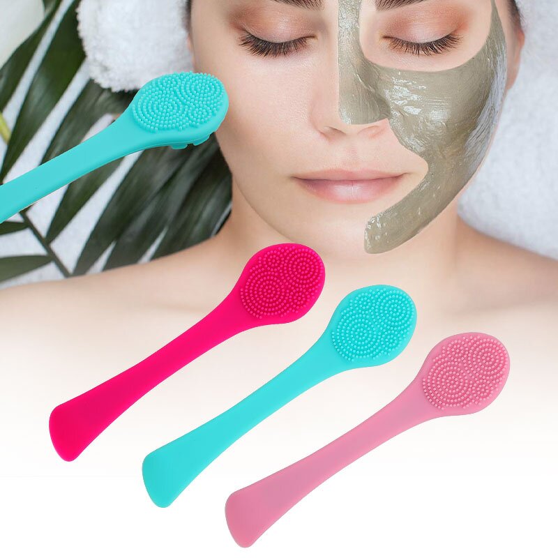 Facial Cleansing Brush Manufacturer - Custom soft handheld Silicone Anti-slip Washing Face Exfoliating Massage Scrubber Pad