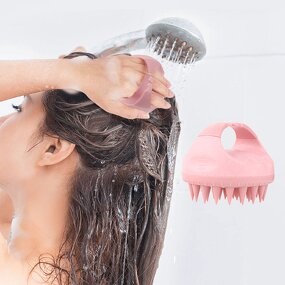 Shampoo Hair Brush Manufacturer - Hot Selling Bath Soft Silicone Women Head Scalp Massager Dandruff Removal Exfoliator Tool