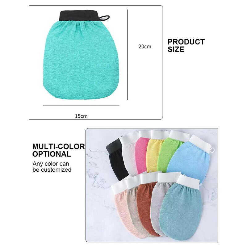 Bath Gloves Manufacturer - Double Sided Viscose Fiber Spa Deep Exfoliating Body Cleaning Scrub Mitts Tool