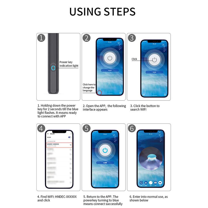 Electric Ear Cleaner Manufacturer - Portable Smart HD Visual Rechargeable LED Light Wifi Connection Ear Wax Removal Tool with Camera