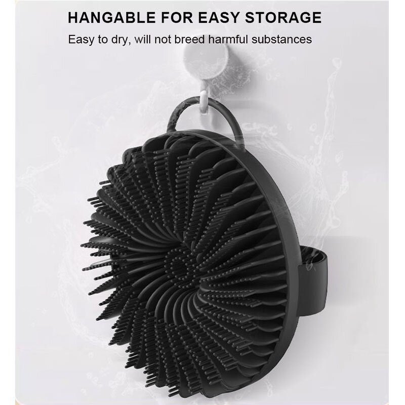 Silicone Body Scrubber Manufacturer - Hot Bathroom Anti Bacteria Round Soft Skin Exfoliator Massage Bath Cleaning Brush