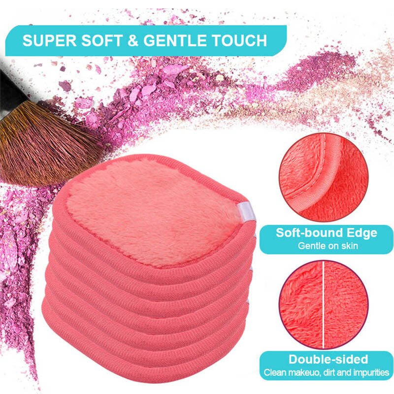Makeup Remover Cloth Manufacturer - Custom Logo Reusable Microfiber Soft Facial Water Wash Remove Dirt Cotton Pads Towel