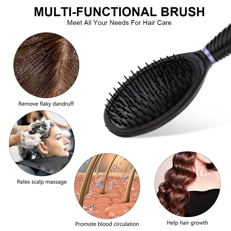 Hair Care Tool Set Manufacturer - Custom 5-piece Wide Tooth Comb Scalp Massage Brush Base Mirror with Gift Box