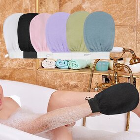 Bath Exfoliating Gloves Manufacturer - Hot Sale Silk Scrubber Viscose Fiber Leg Hand Deep Dead Skin Remover Scrub Mitt