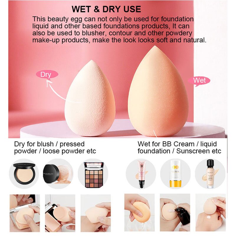 Makeup Sponges Set Manufacturer - Wholesale Multi-Colored Latex-Free Dry Wet Use Small Cosmetic Mini Beauty Egg Tool for Foundation