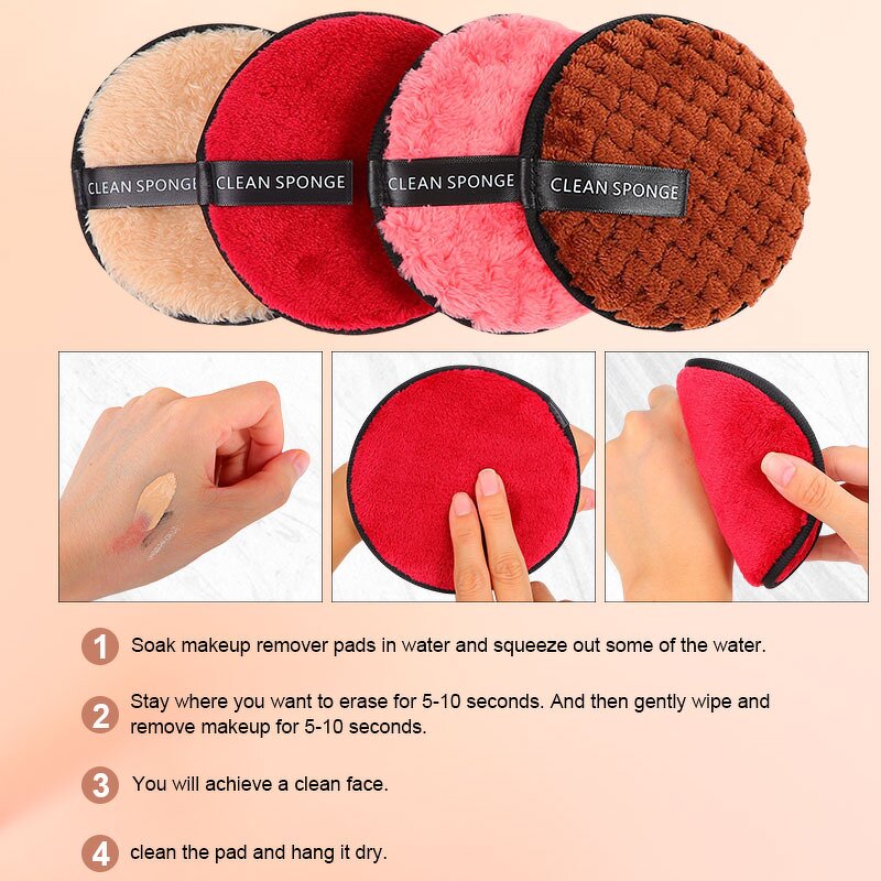 Makeup Removal Pad Manufacturer - Eco Friendly Microfiber Reusable Washable Cotton Face Clean Exfoliator Makeup Remover Cloths