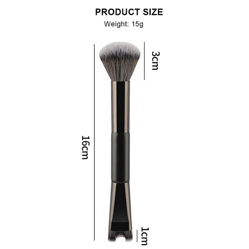 Nose Contour Brush Manufacturer - 2 in 1 Dual End U-Shaped Fluffy Vegan Synthetic Hair Face Foundation Blush Highlighting Brush