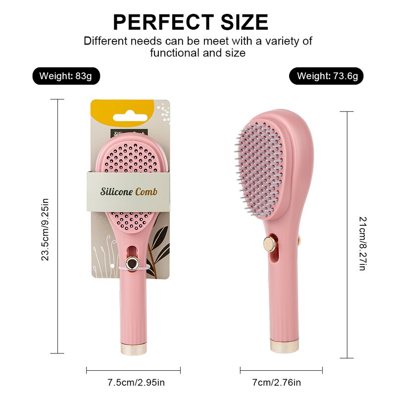 Massage Comb Manufacturer - Custom Retractable Anti-static Scalp Cleaning Fluffy Portable Hair Straightening Tool