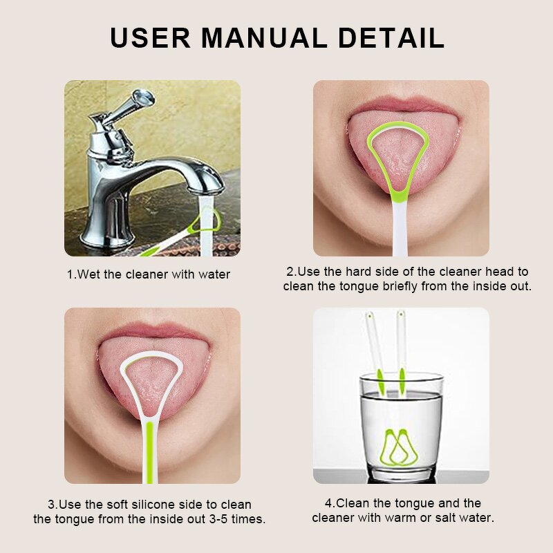 Plastic Tongue Scraper Manufacturer - Wholesale 100% BPA Free Oral Care Hygiene Coating Cleaning Brush Reusable Soft Rubber Tool