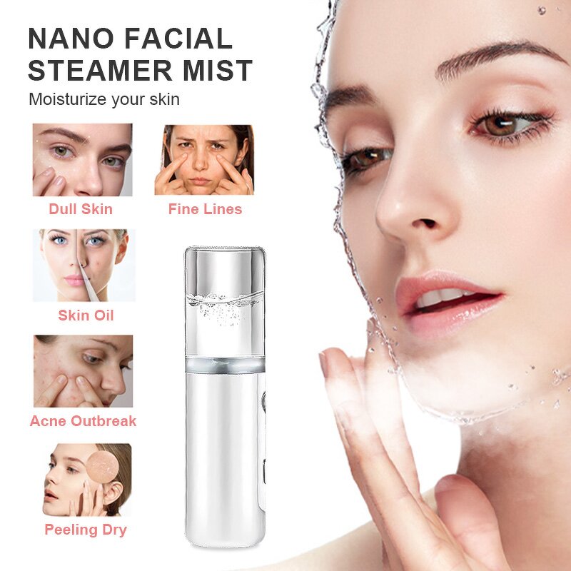 Facial Nano Spray Manufacturer - Hot Selling Skin Care Moisturizing Bottle USB Rechargeable Portable Handy Mini Electric Fine Mist Sprayer