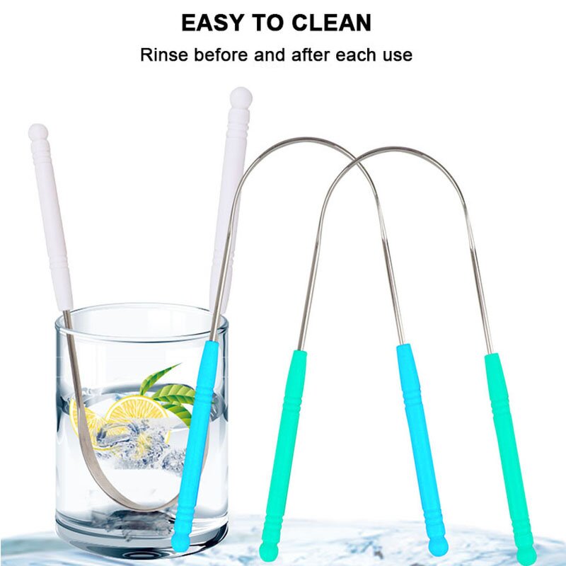 Tongue Scraper Manufacturer - High Quality Home Use Plastic Handle Stainless Steel Reusable Oral Care Cleaning Tool Scrubber