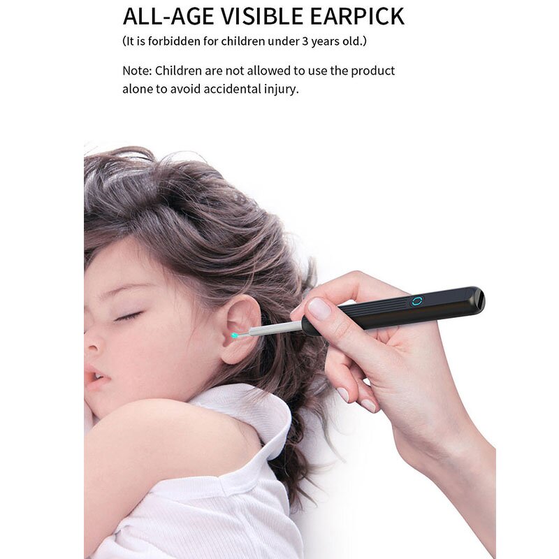 Electric Ear Cleaner Manufacturer - Portable Smart HD Visual Rechargeable LED Light Wifi Connection Ear Wax Removal Tool with Camera