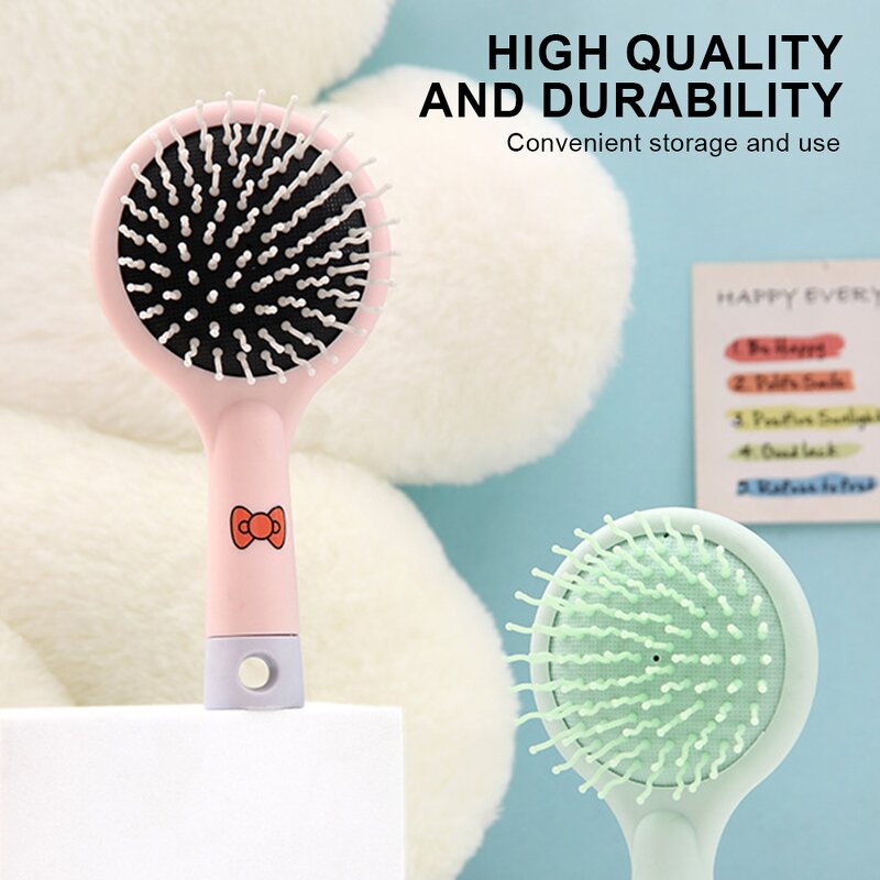 Hair Accessory Set Manufacturer - Wholesale Microfiber Bowtie Headband Wristband Detangling Brush With Mirror