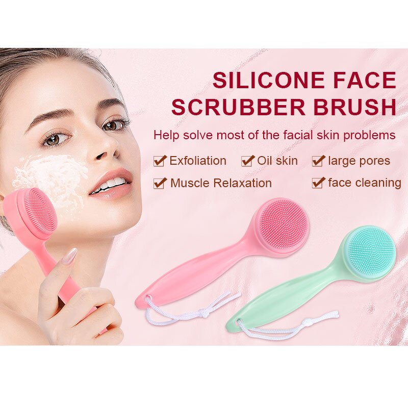 Facial Cleansing Brush Manufacturer - Portable Food Grade Silicone Skin Care Exfoliating Blackhead Soft Bristles Cleanser Brush