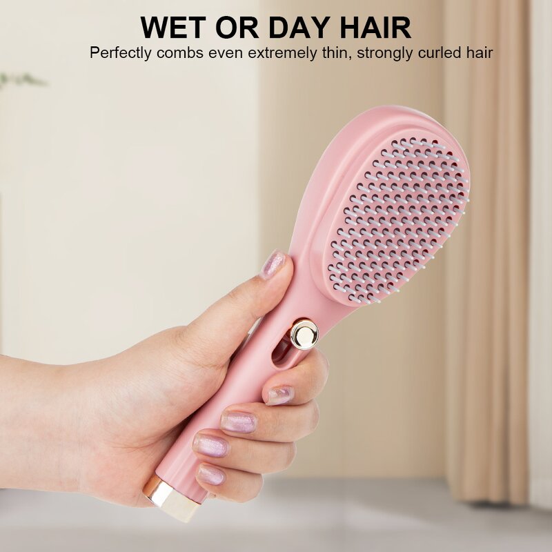 Massage Comb Manufacturer - Custom Retractable Anti-static Scalp Cleaning Fluffy Portable Hair Straightening Tool