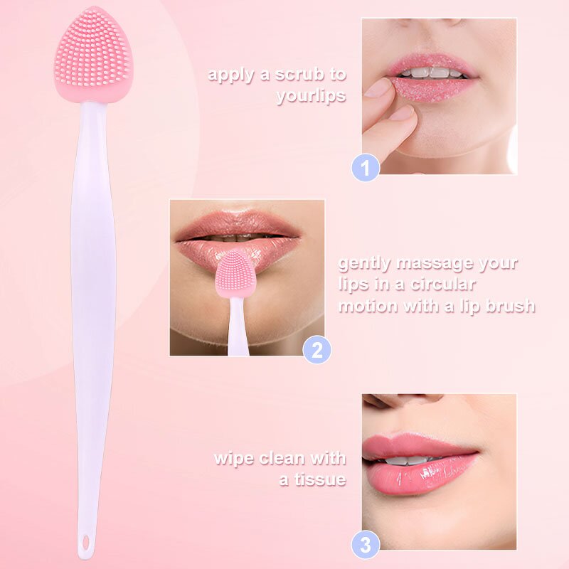 Facial Cleansing Brush Manufacturer - Customized Private Label Double-Sided Silicone Exfoliate Nose Lip Scrub Brushes Tool