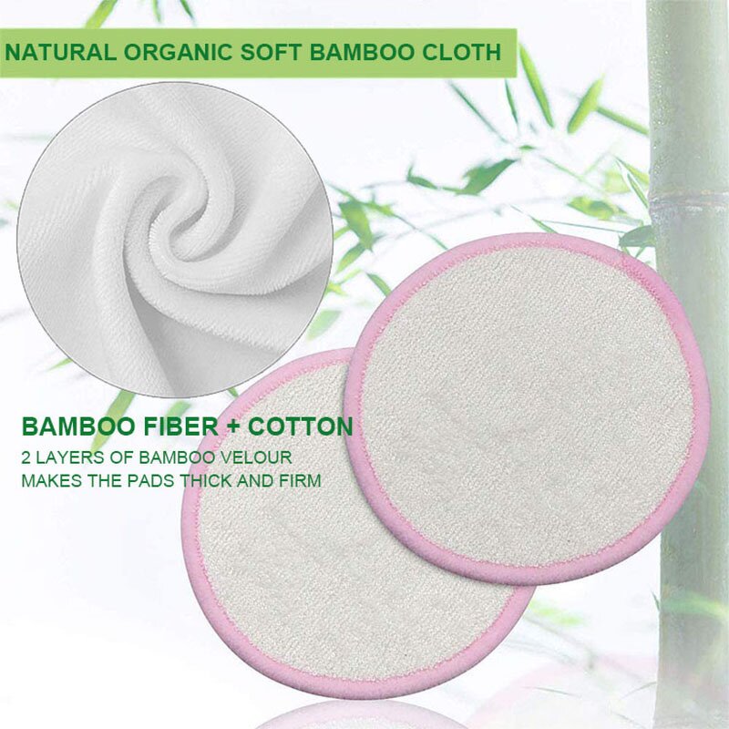 Eye Clean Pads Set Manufacturer - Eco-Friendly Soft Bamboo Cotton Washable Makeup Remover Cloths for All Skin Types